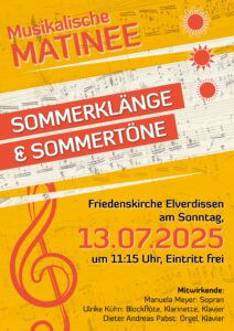 Plakat zur Ankündigung der Matinee in der Kirche